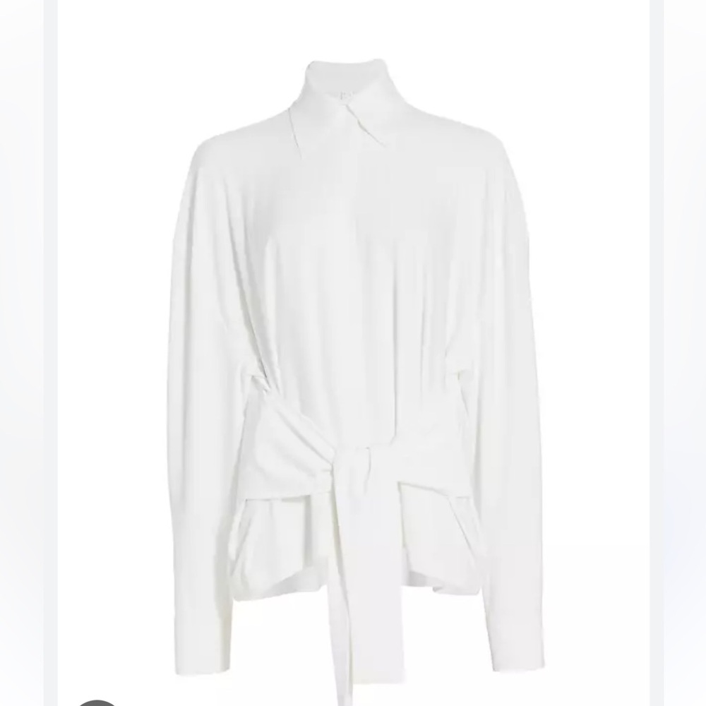NWOT Norma Kamali Oversized Tie-Waist Shirt